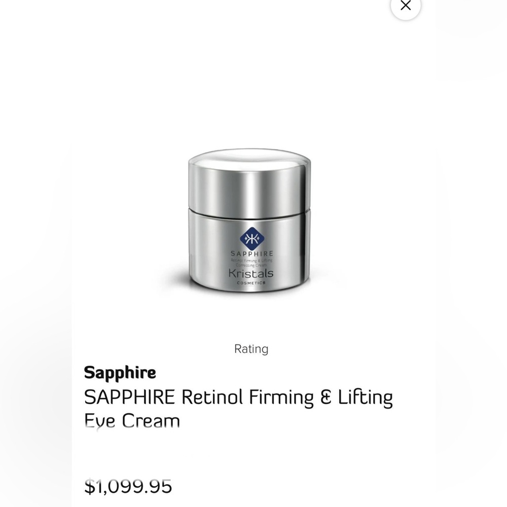Kristals Sapphire Lifting and Firming eye cream New in Box